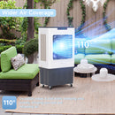 120°Oscillation Swamp Cooler with Remote Control 3 Wind Speeds for Outdoor Indoor Use 16 Gallon Evaporative Cooler 3000CFM Evaporative Air Cooler 24H Timer