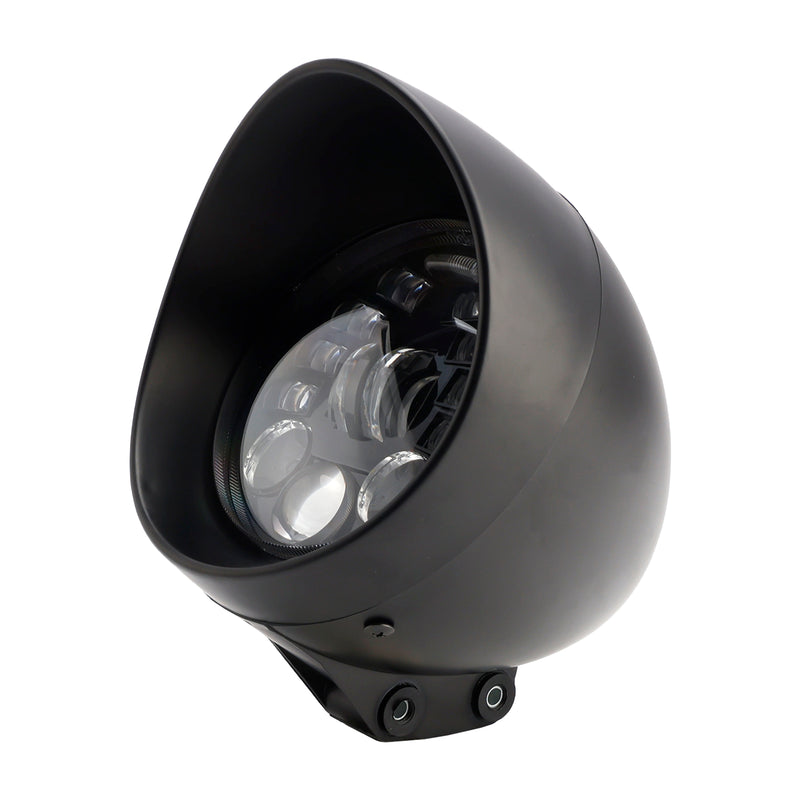 Multifunctional Beam Headlight Fog Lamp Custom Fits For Racer Bobber Chopper Chrome