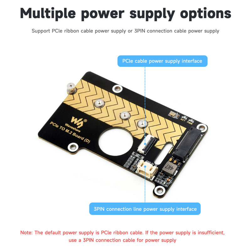 PCIE to M.2 Rotor 8Gbps Transmission Raspberry Pi5 Expansion Board M.2 Interface