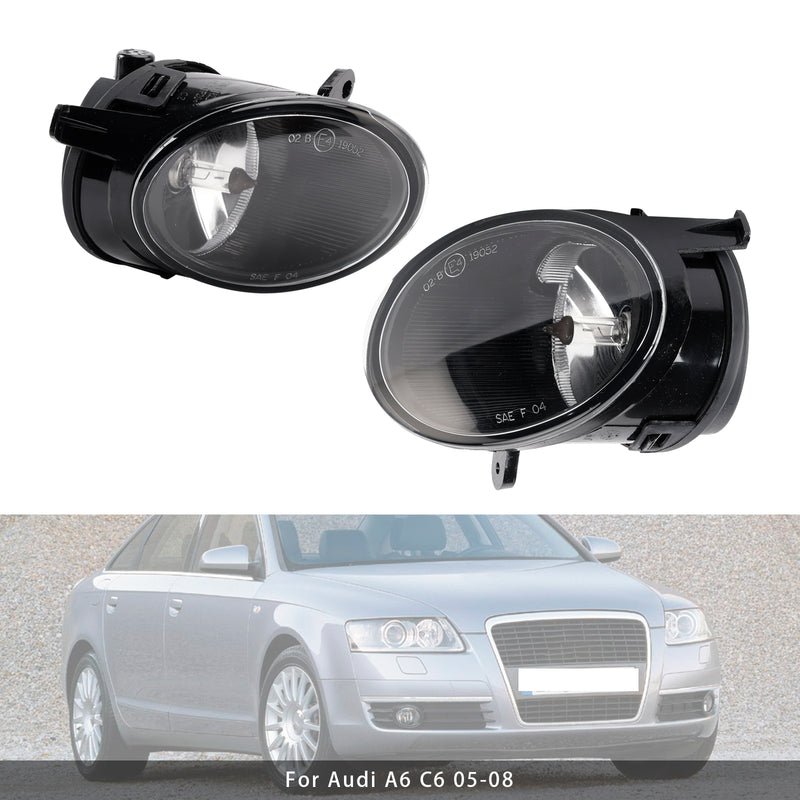 Pair Front Bumper Driving Fog Light For Audi A6 C6 2005 2006 2007 2008