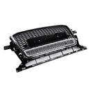 Chrome/Black Front Honeycomb Bumper Grille Grill Fit Audi Q5 2013-2017