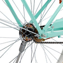 24 inch Women City Bicycle Beach Cruiser Bike with Basket & Rack Green