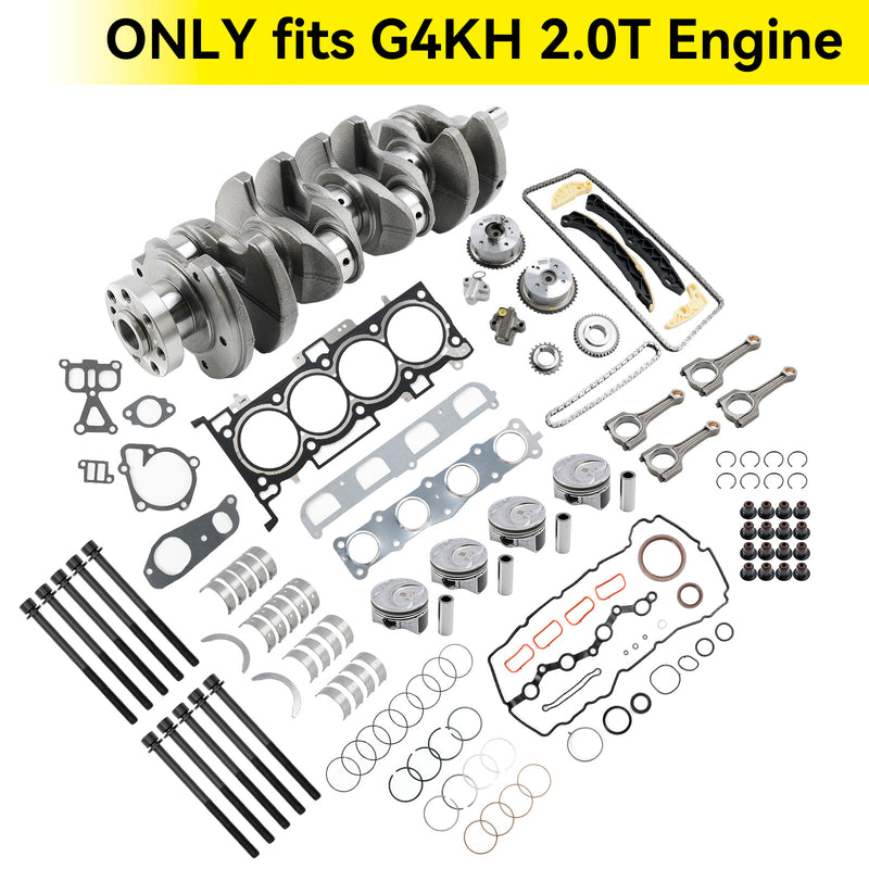 2013�C2020 Hyundai Mistra (CF) G4KH 2.0T Engine Rebuild Kit w/ Crankshaft Con Rods Timing Kit