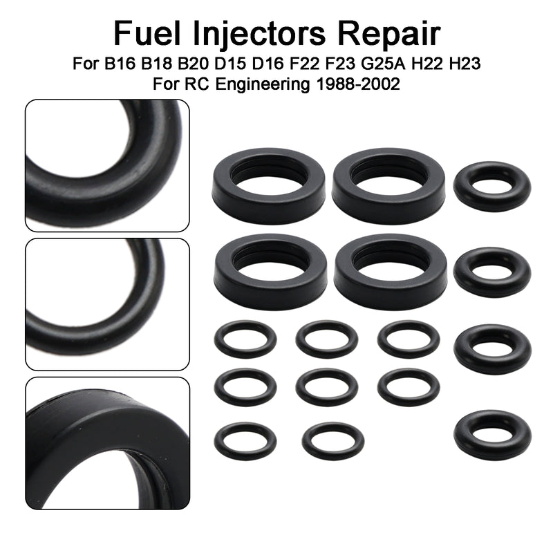 4PCS Fuel Injector Seal O-Ring Kit fit Honda Accord CRX Civic DelSol Prelude