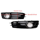 Front Lower Bumper Grille Fog Light Cover Fit Audi A3 S-Line S3 2009-2012