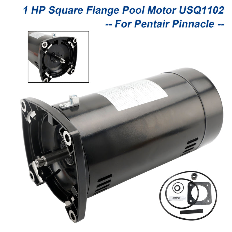 1HP 115/230V Pool Motor 3450RPM 48Y Frame Square Flange Pool Pump Motor USQ1102