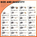 46Pcs 23 Sizes Electric Motor Carbon Brushes Replacement For Power Tool