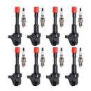 8x Ignition Coil +Spark Plug UF374 For Honda Civic Hybrid L4 2006-2010