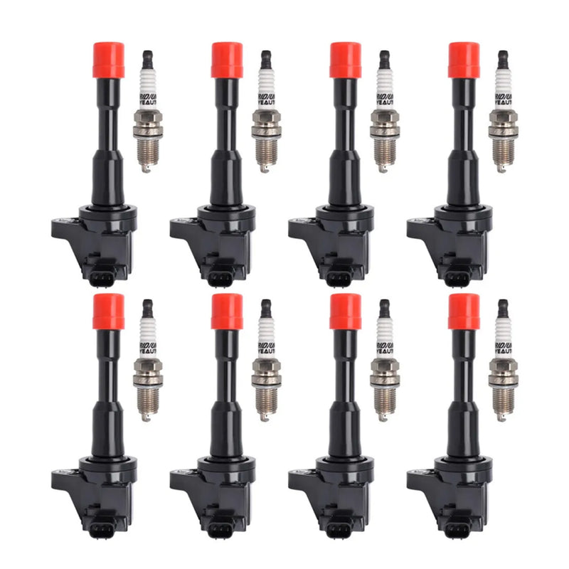 8x Ignition Coil +Spark Plug UF374 For Honda Civic Hybrid L4 2006-2010