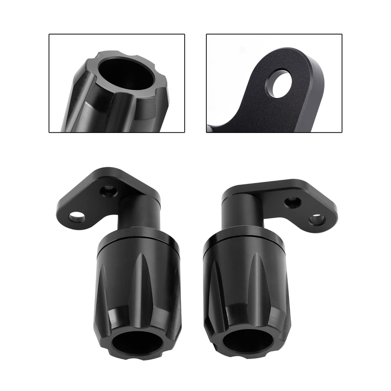 Aluminum Frame Crash Slider Protection Black For Kawasaki Zx-6R Zx 6R 2024-2025