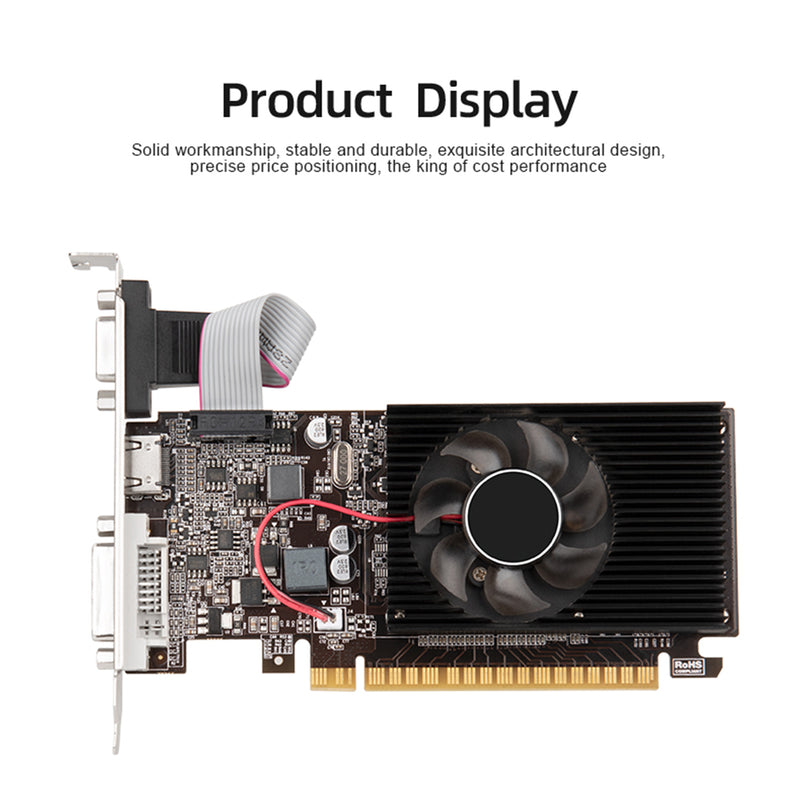 GT610 1GB Independent Graphics Card Small Chassis DDR3 Memory VGA Computer