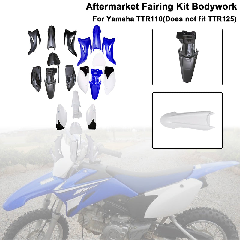 Body Plastic Kit Fender Fairing For Yamaha TTR110 DIRT BIKE