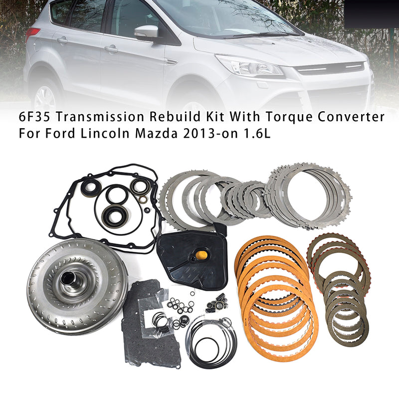 6F35 Transmission Rebuild Kit With Torque Converter For Ford 2013-on 1.6L