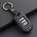 Leather Silicone Car Key Case Cover With Buckle For Honda Accord
