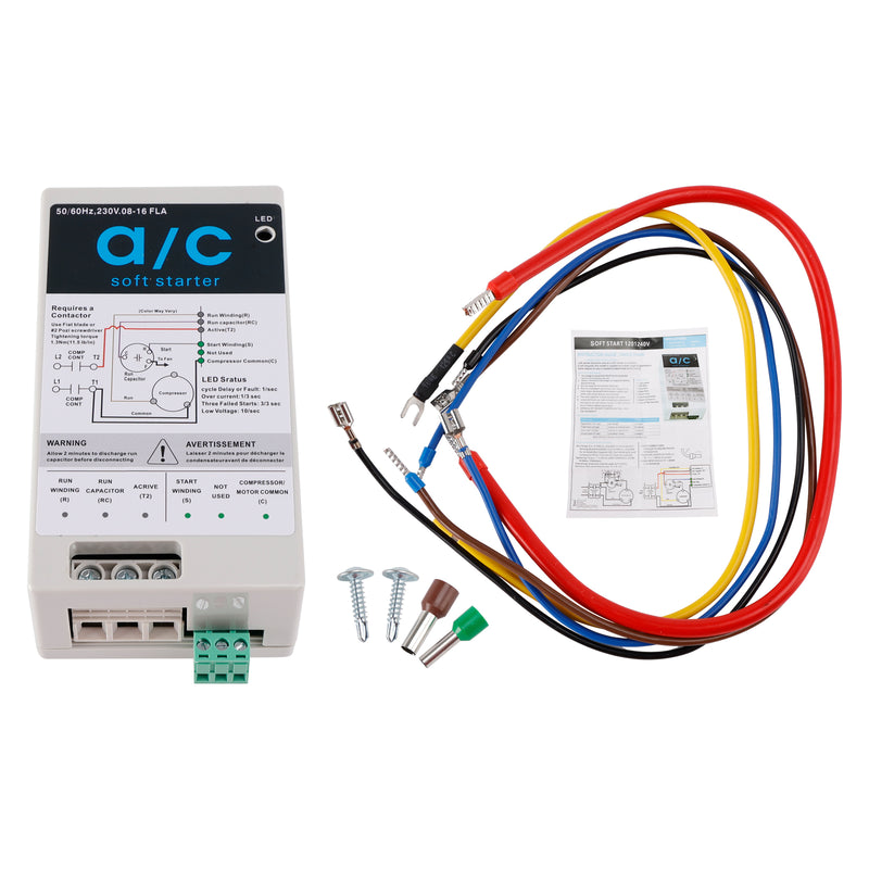 08-16A Soft Start Module For 1.75-3.5 Ton AC Units  Reverse Motor Protection