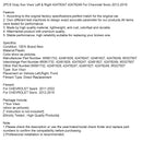 2PCS Gray Sun Visor Left & Right 42478247 42478249 For Chevrolet Sonic 2012-2019