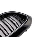 Gloss Black Double Slat Front Kidney Grille Fit BMW 5 Series G30 G31 2017-2020