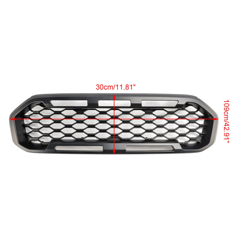 Front Bumper Grill Grille Fit Ford Ranger T8 2019-2023 Black