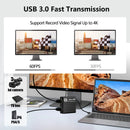 USB 3.0 Video Capture Card HDMI 4K Recording Box Live 1080P Video Recorder 60FPS