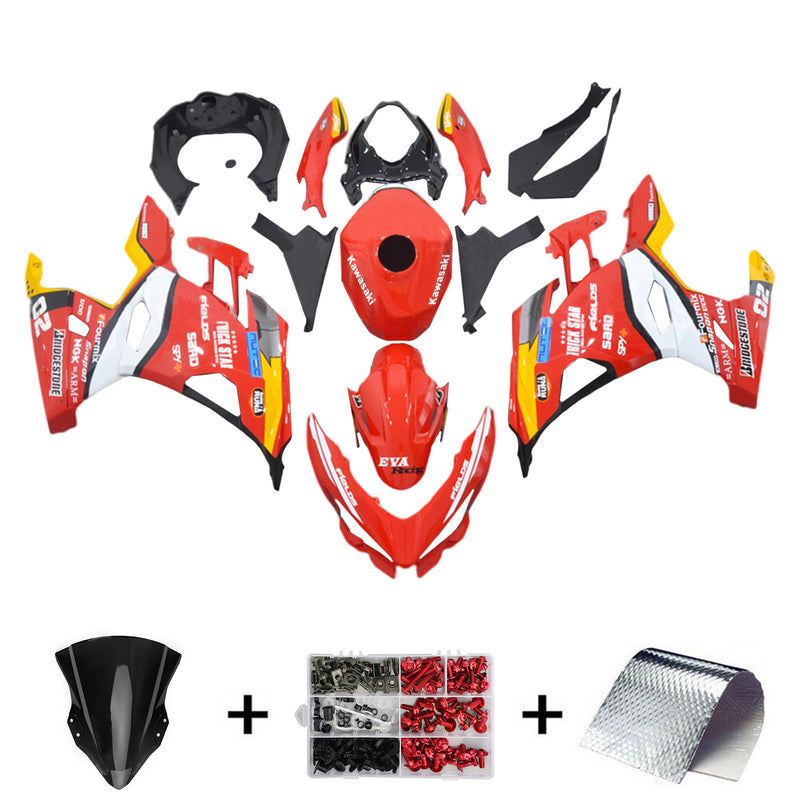 Amotopart Kawasaki EX400 Ninja400 2018-2023 Fairing Kit Bodywork Plastic ABS