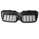 Double Slat Gloss Black Front Kidney Grill Grille Fit BMW IX3 G08 LCI 2022-2024
