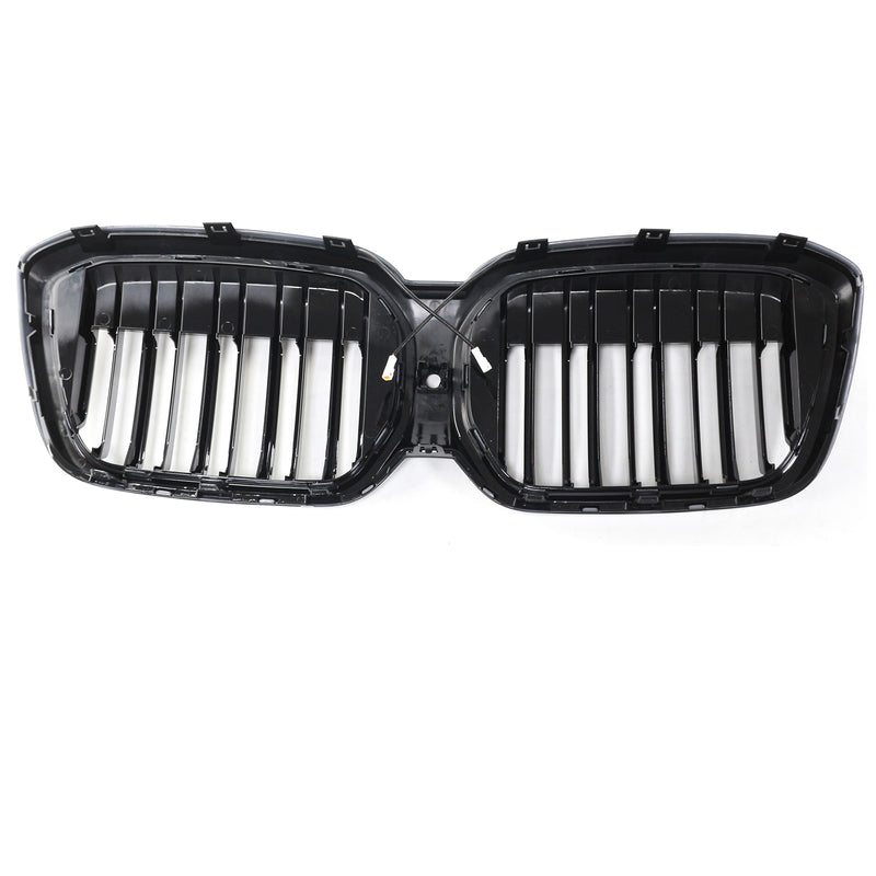 Double Slat Gloss Black Front Kidney Grill Grille Fit BMW IX3 G08 LCI 2022-2024