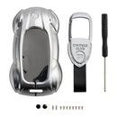 Leather Alloy Zinc Car Key Silvery Case Cover For Lexus ES260h/RX350h/LS500h