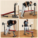 Adjustable Weight Bench Folding Bench Press w/Barbell Rack Pec workout