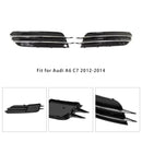1 Pair Front Bumper Fog Light Grill Cover Bezel For Audi A6 C7 2012-2014