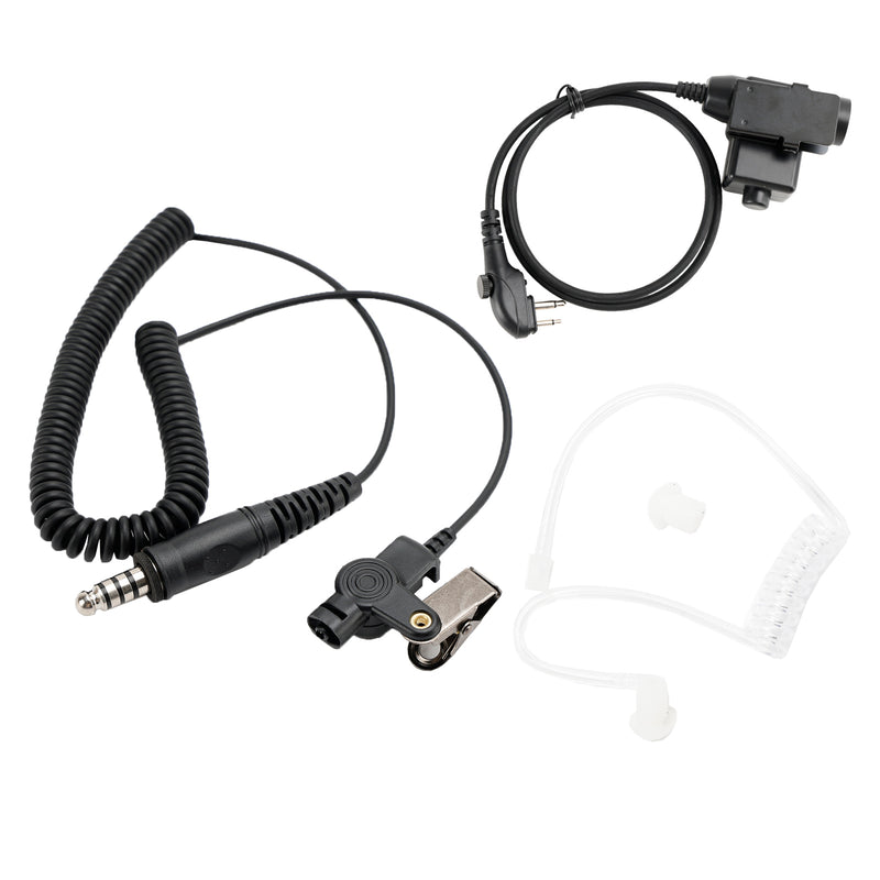 For Hytera PD415 PD500 PD565 6Pin U94 PTT 7.1-A3 Single Transparent Tube Headset