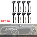 2017-2019 Nissan Armada V8 5.6L Front Bank 8X Ignition Coil & Spark Plug Kit UF650