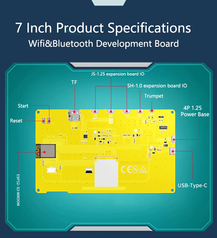 ESP32-S3 Development Board 5" 7" LCD Capacitive Screen Wifi Bluetooth MCU LVGL