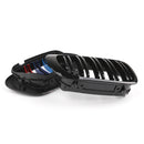 Front Kidney Hood Grille Grill For BMW E46 3 Series 2DR Coupe M-Color Dual Slat