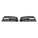 2PCS Front Fog Lamp Black Grille Grill Fit AUDI A5 S-Line S5 2013-2016