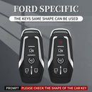 Aluminum Alloy TPU Silvery Car Key Case Cover With Buckle For Ford