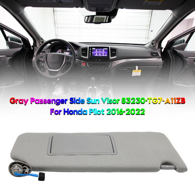 Gray Right Side Sun Visor 83230-TG7-A11ZB For Honda Pilot 2016-2022