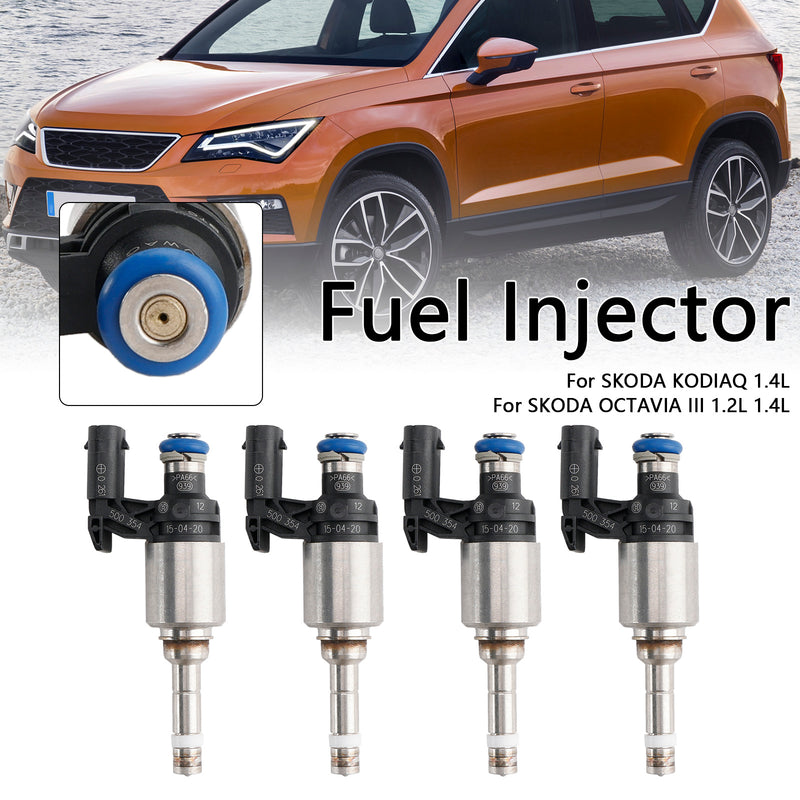 4PCS Fuel Injector 04E906036Q Fit Audi A3 Fit Seat Leon Fit Skoda Fit VW Passat