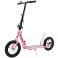 Shock-Absorbing Foldable Commuter Kick Scooter For Adults and Teens With 12" Large Smooth Rolling Rubber Air Tires