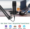 BM800 USB Condenser Microphone for PC Studio Microphone Kit Singing Streaming