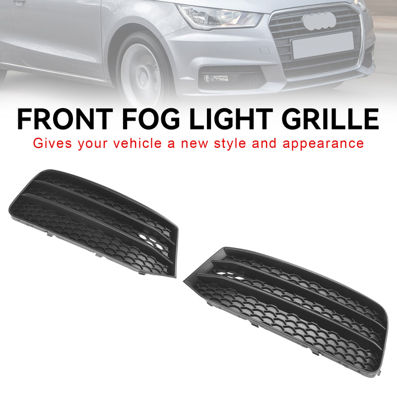 Audi A1 8X 2015-2018 2PCS Front Bumper Fog Light Cover Grill Grille