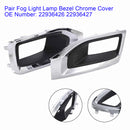 Pair Fog Light Lamp Bezel Chrome Cover 22936426 22936427 For GMC Yukon 2015-20