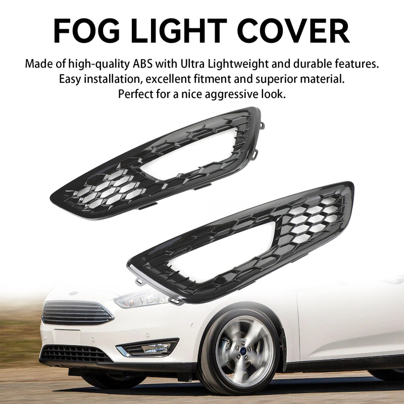 Ford Focus 2015-2017 Pair Front Bumper Fog Light Lamp Cover Bezel Grill