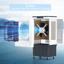 120°Oscillation Swamp Cooler with Remote Control 3 Wind Speeds for Outdoor Indoor Use 16 Gallon Evaporative Cooler 3000CFM Evaporative Air Cooler 24H Timer
