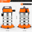 Wet Dry Blow Three Uses 10 Gallon 3200w 8 Peak Hp Stainless Steel Shop Vac Vacuum Cleaner Garage Portable Car Detailing For House Garage Workshop Car