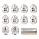 Stainless Steel Sealed End Cap 1.375x24 TPI 12Pcs for Cone Shaped Parts - 5/8-24 Hose Inlet