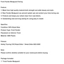 Front Fender Mudguard Fairing For Touring CVO Road Glide / Street Glide 23-25 Black