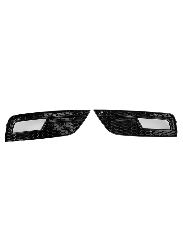 Black Fog Light Cover Grille Fit Audi A4 B8.5 2013-2015 Standard Bumper