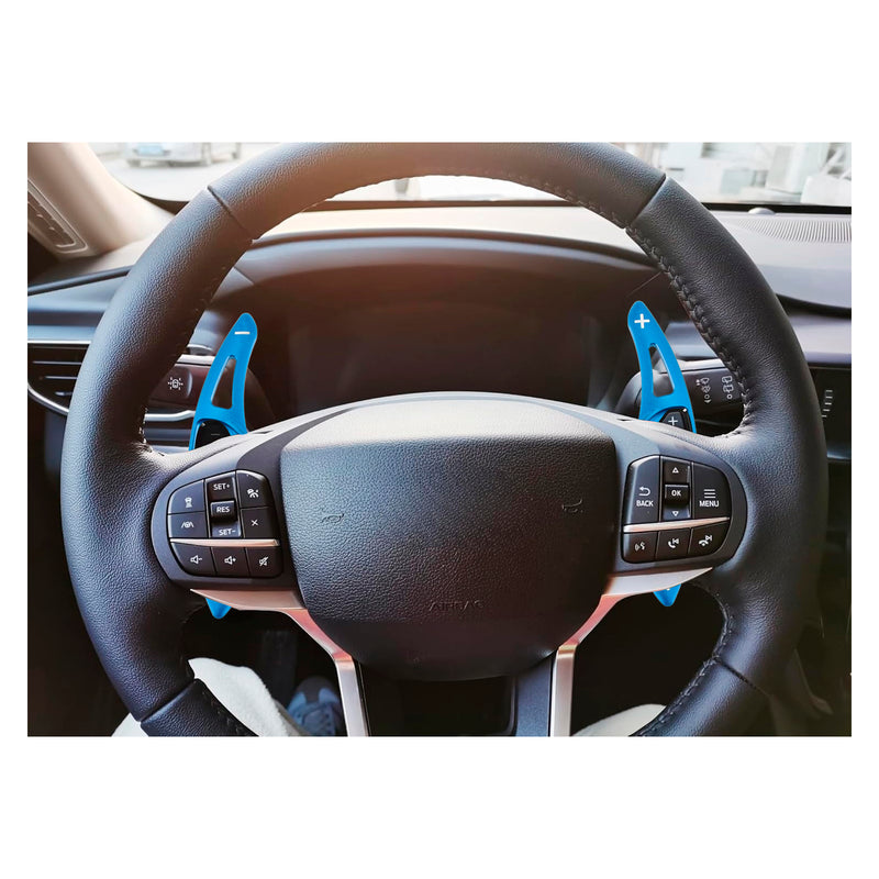 Steering Wheel Paddle Shifter Extension For Ford Explorer 13-19 Aluminium Blue