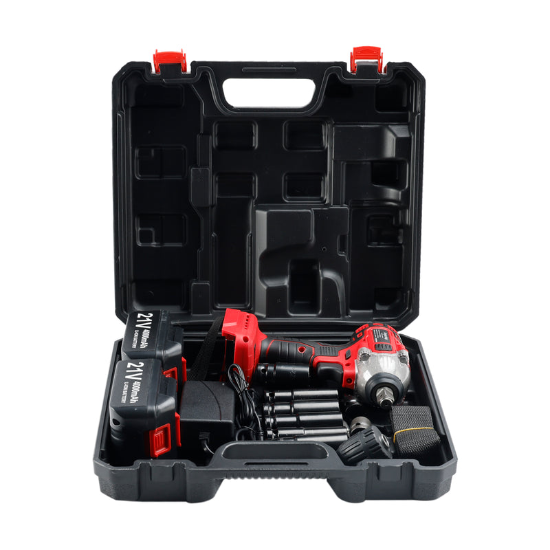 Brushless Impact Wrench Torque Rattle Gun Electric Ratchet w/battery 1/2" 21V