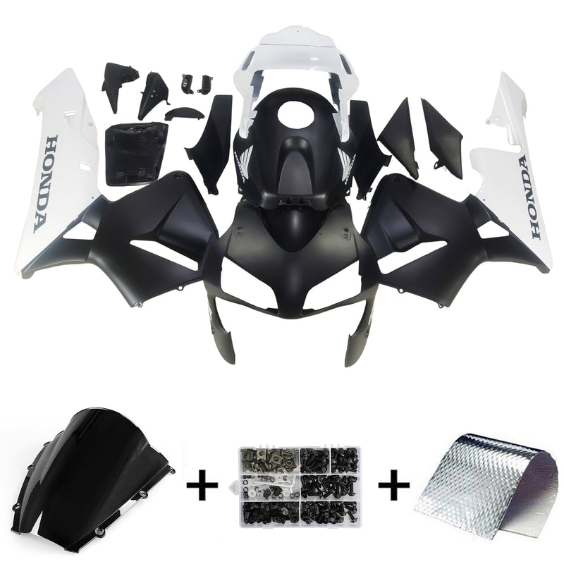 Fairings 2003-2004 Honda CBR 600 RR Matte Black & Whit CBR  Generic